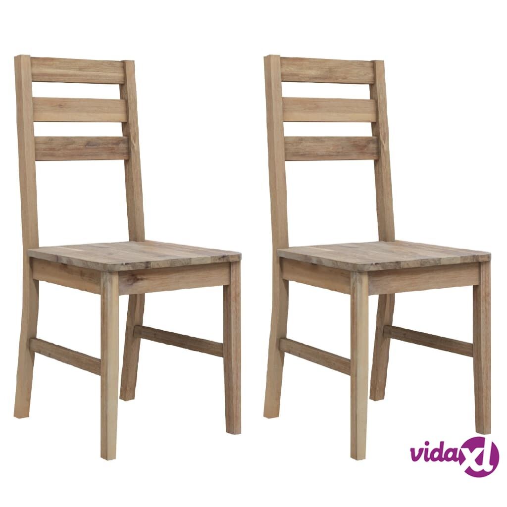 vidaXL Dining Chairs 2 pcs Solid Acacia Wood