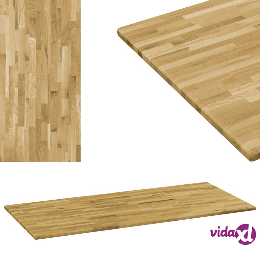 vidaXL Table Top Solid Oak Wood Rectangular 23 mm 120x60 cm