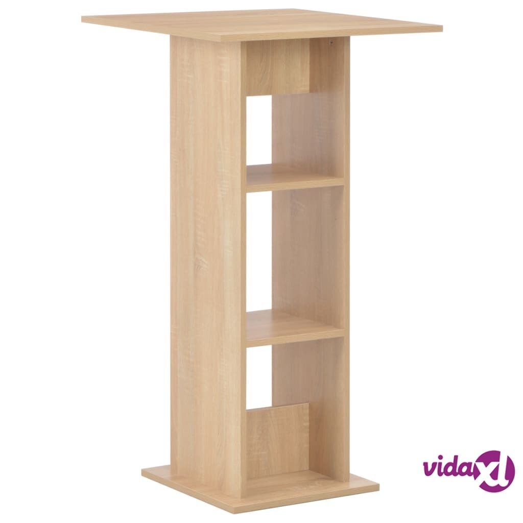 vidaXL Bar Table Oak 60x60x110 cm