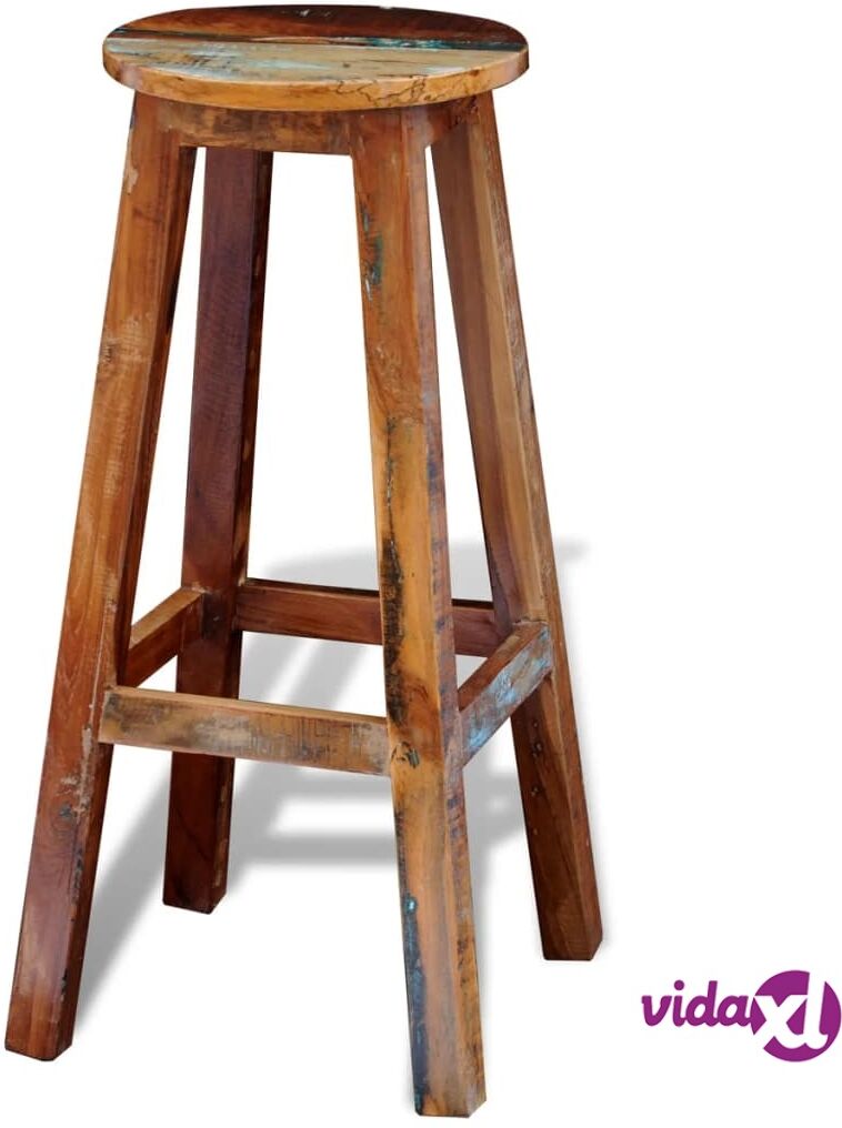 vidaXL Bar Stool Solid Reclaimed Wood