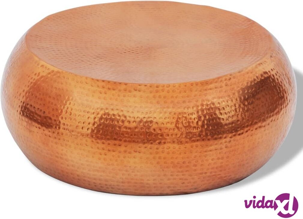 vidaXL Hammered Aluminium Coffee Table Brass/Copper Colour