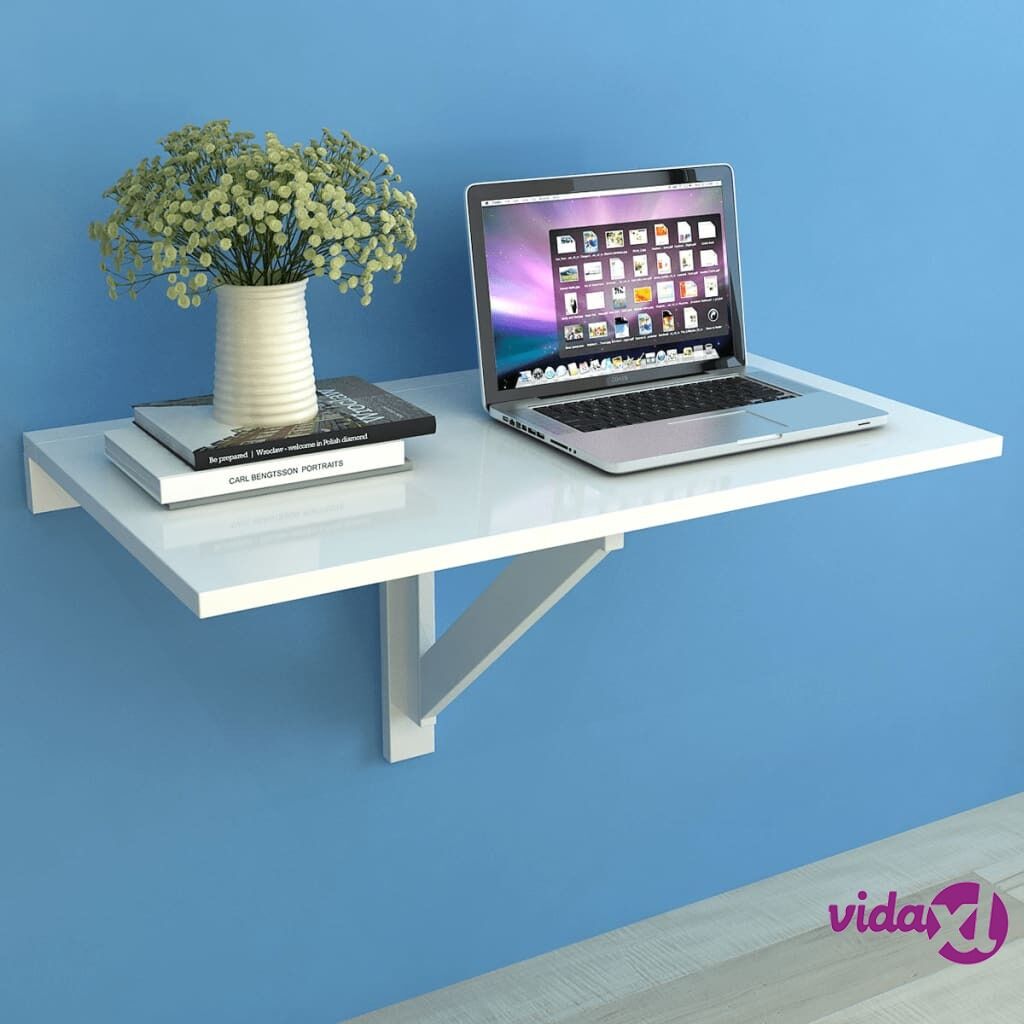 vidaXL Desk with Drawer and Cabinet White 100x40x73 cm