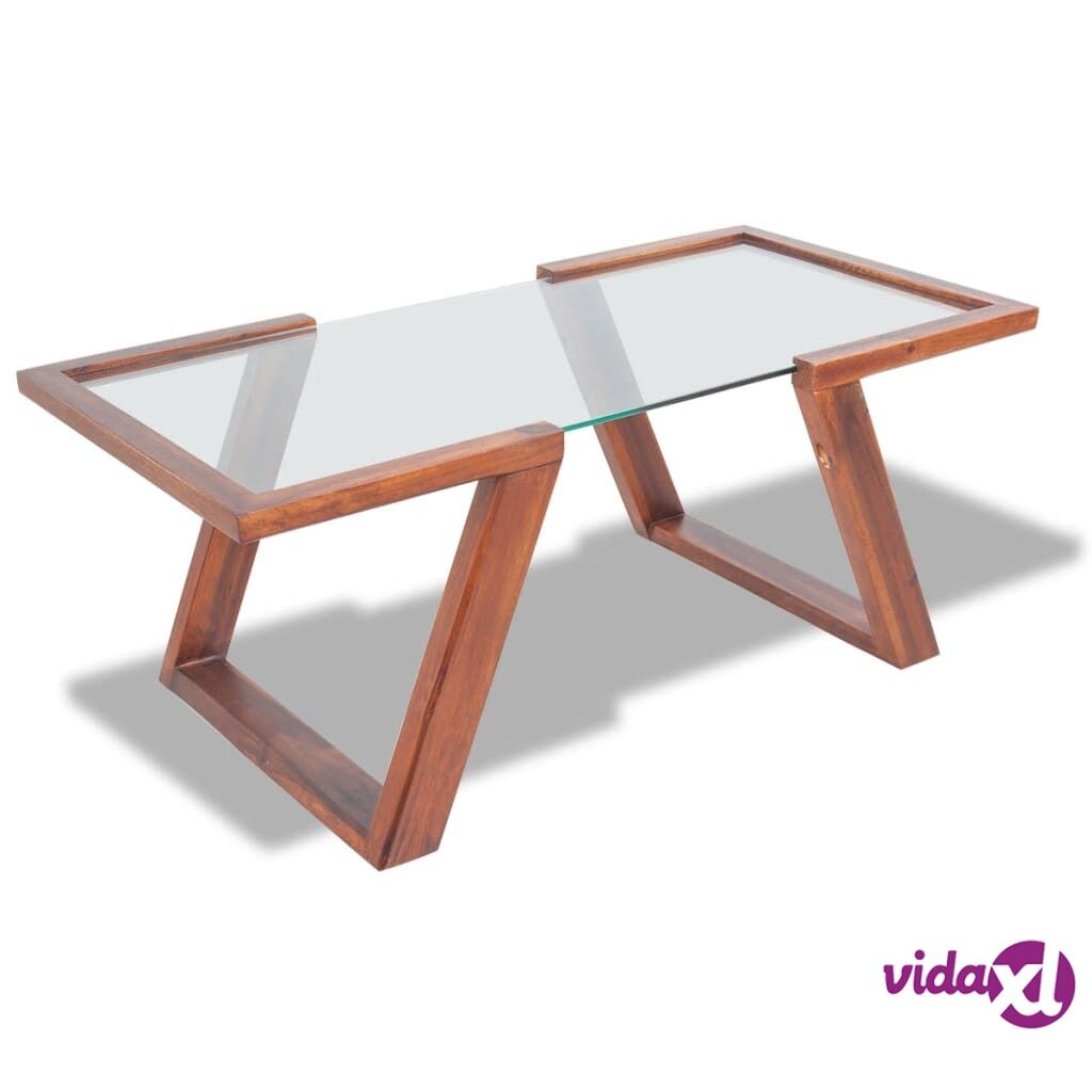 vidaXL Coffee Table Solid Acacia Wood Brown 100x50x40 cm