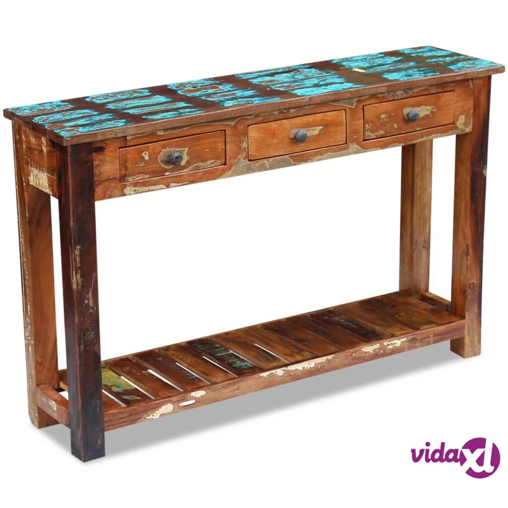 vidaXL Console Table Solid Reclaimed Wood 120x30x76 cm