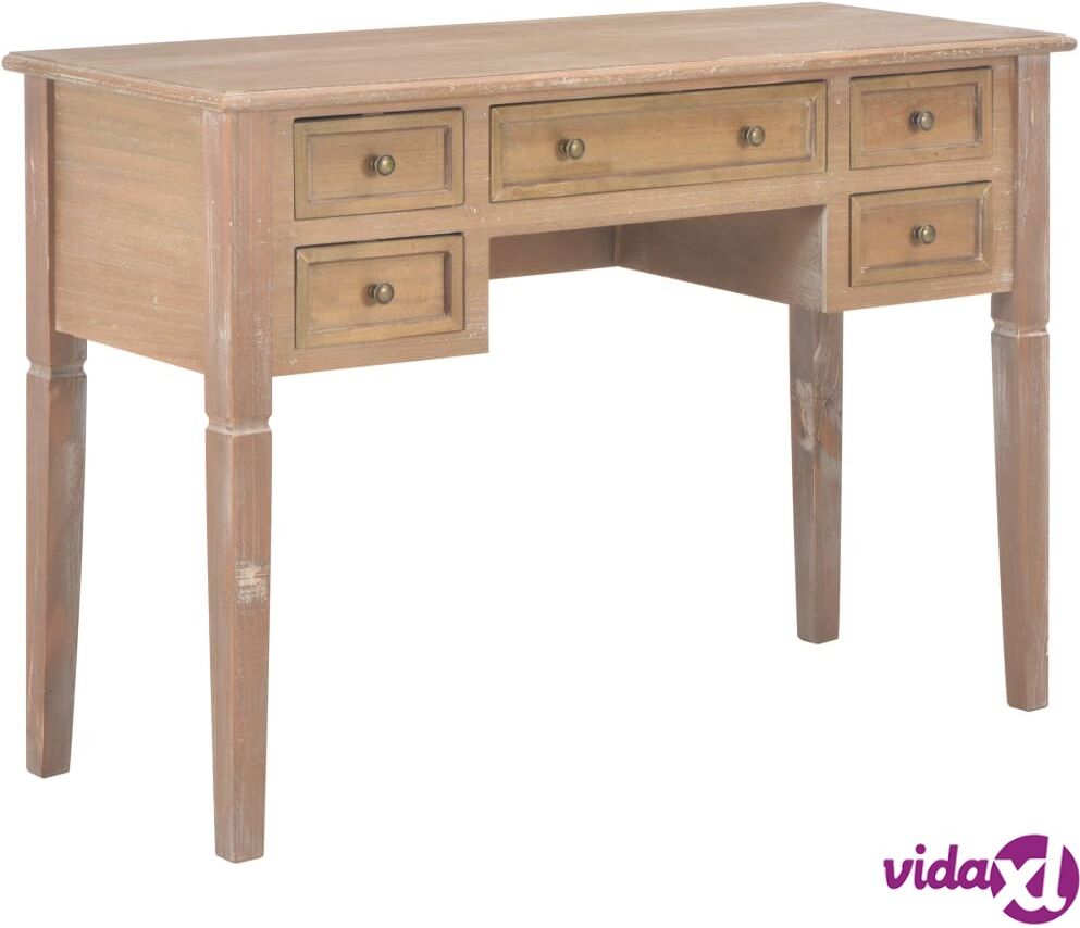 vidaXL Writing Desk Brown 109.5x45x77.5 cm Wood