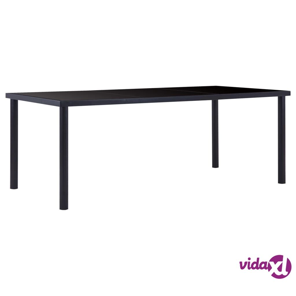 vidaXL Dining Table Black 200x100x75 cm Tempered Glass