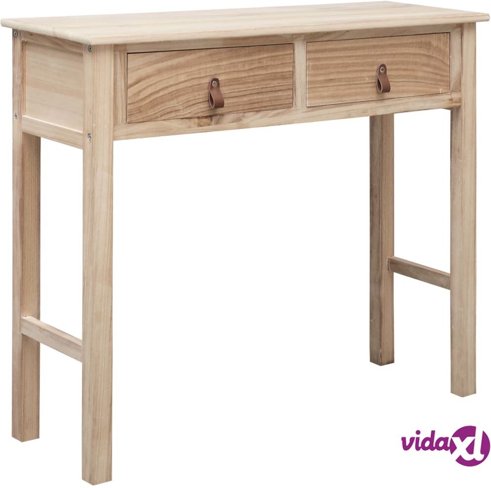 vidaXL Console Table Natural 90x30x77 cm Wood