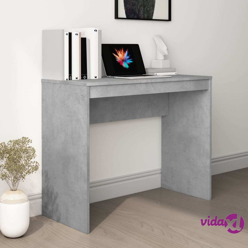 vidaXL Desk Concrete Grey 90x40x72 cm Chipboard