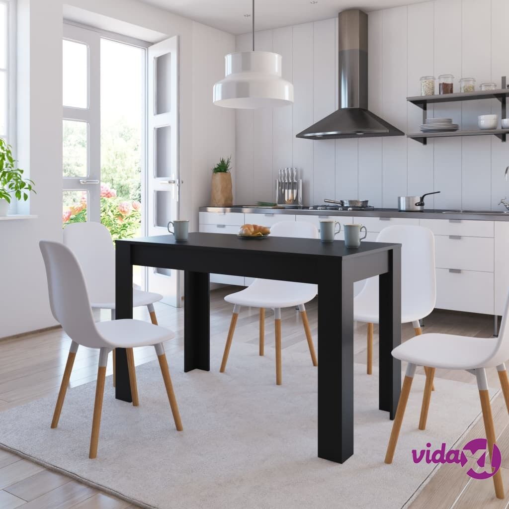 vidaXL Dining Table Black 120x60x76 cm Chipboard