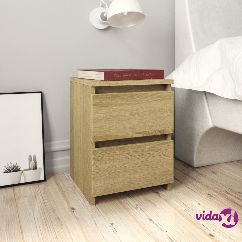vidaXL Bedside Cabinets 2 pcs Sonoma Oak 30x30x40 cm Chipboard