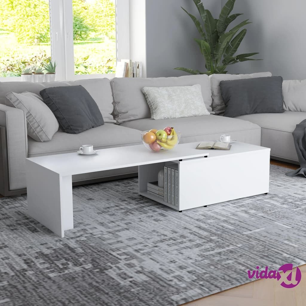 vidaXL Coffee Table White 150x50x35 cm Chipboard