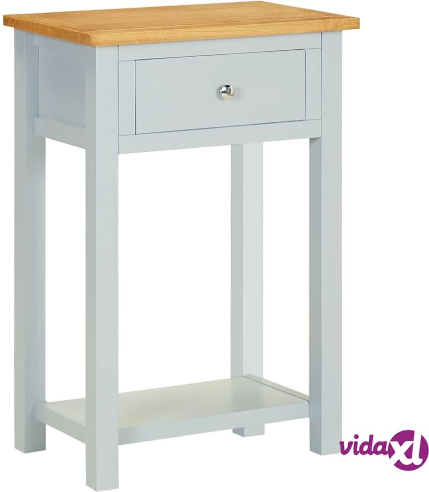 vidaXL End Table 50x32x75 cm Solid Oak Wood