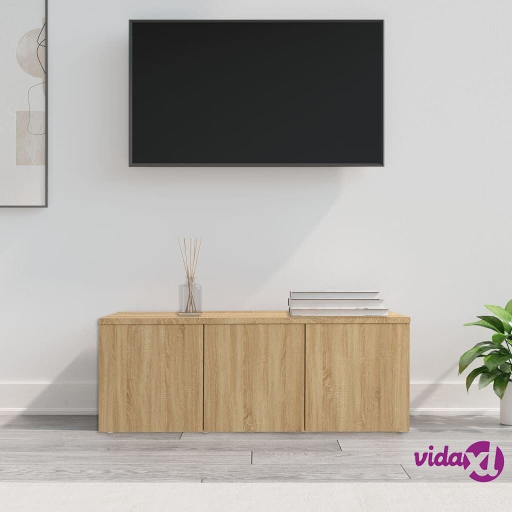 vidaXL TV Cabinet Sonoma Oak 80x34x30 cm Chipboard