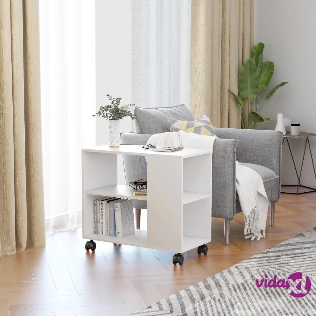 vidaXL Side Table White 70x35x55 cm Chipboard