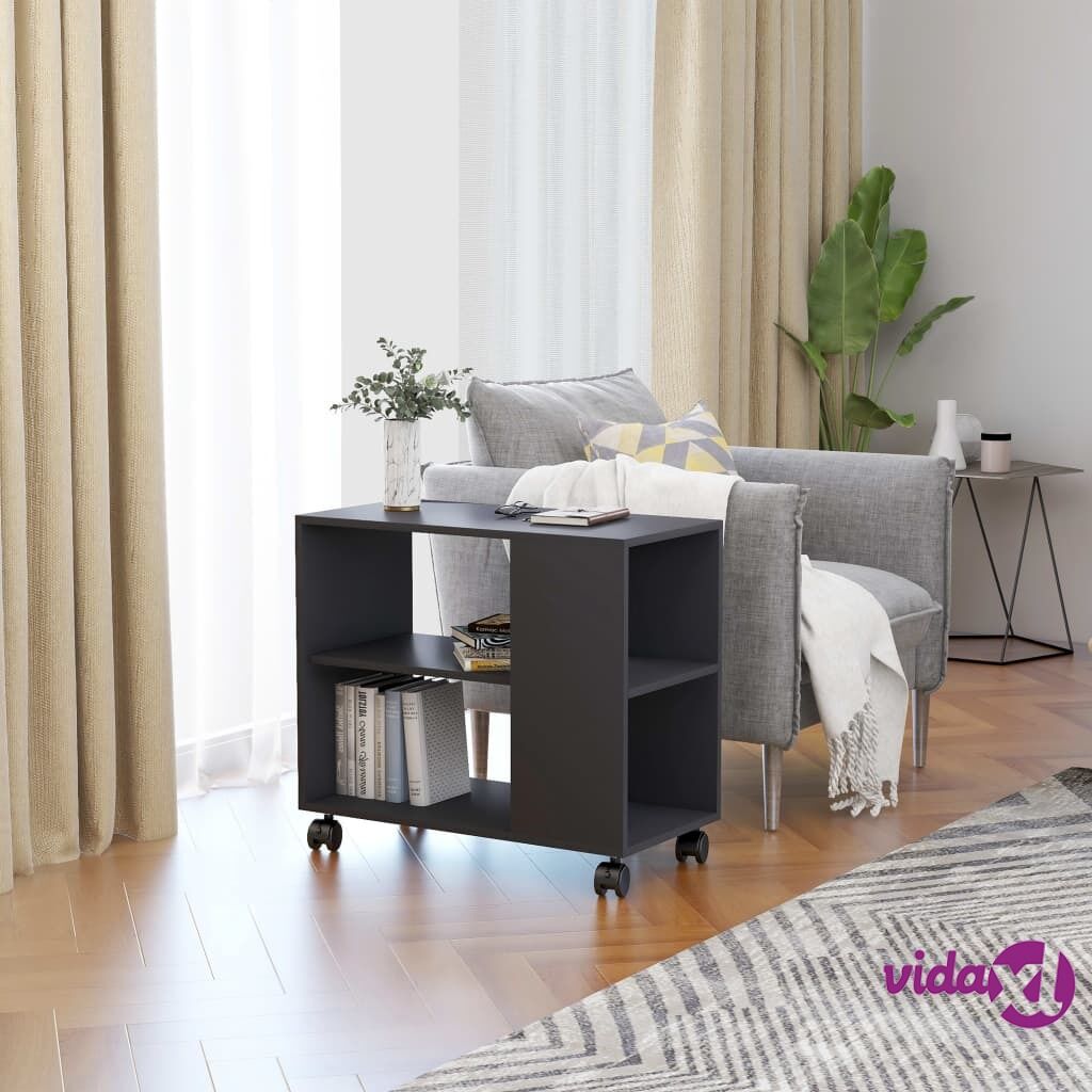 vidaXL Side Table Grey 70x35x55 cm Chipboard