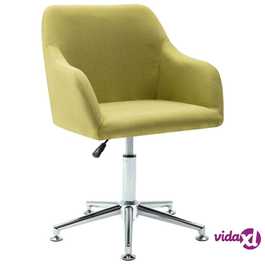 vidaXL Swivel Dining Chair Green Fabric