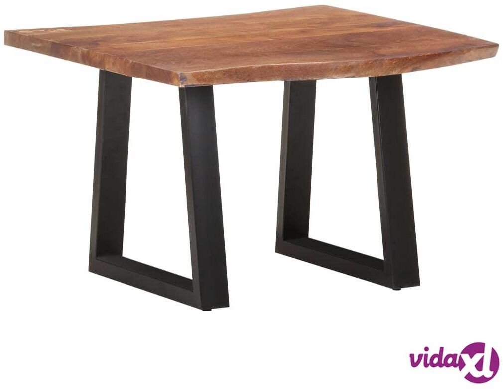 vidaXL Coffee Table with Live Edges 60x60x40 cm Solid Acacia Wood