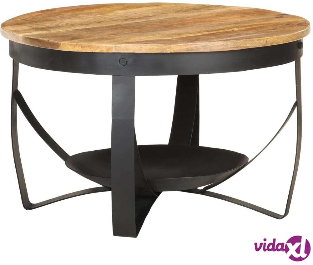 vidaXL Coffee Table Ø68x43 cm Rough Mango Wood