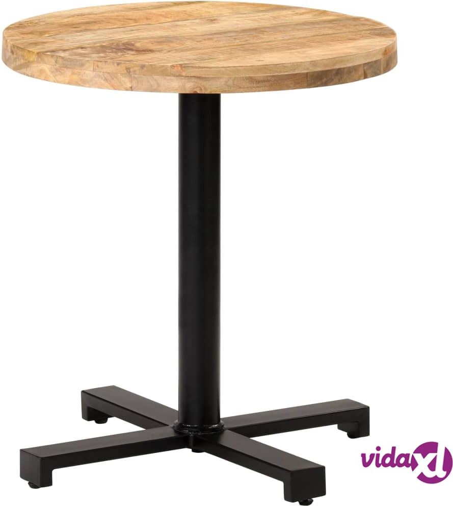 vidaXL Bistro Table Round Ø70x75 cm Rough Mango Wood