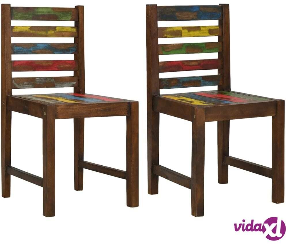 vidaXL Dining Chairs 2 pcs Solid Reclaimed Wood