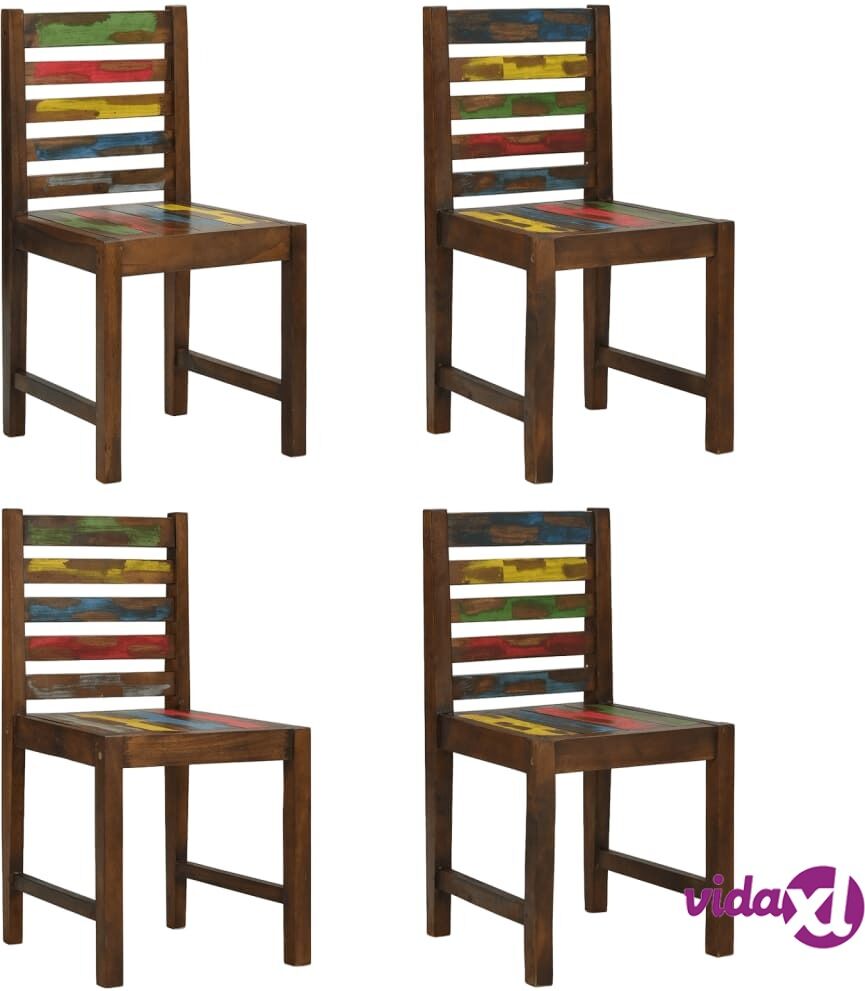 vidaXL Dining Chairs 4 pcs Solid Reclaimed Wood