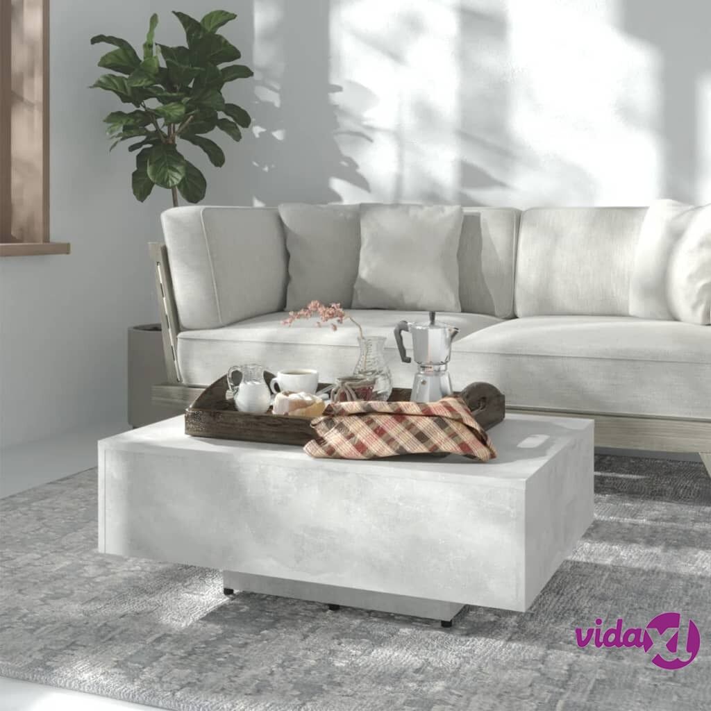 vidaXL 803384 vidaXL Coffee Table Concrete Grey 85x55x31 cm Chipboard