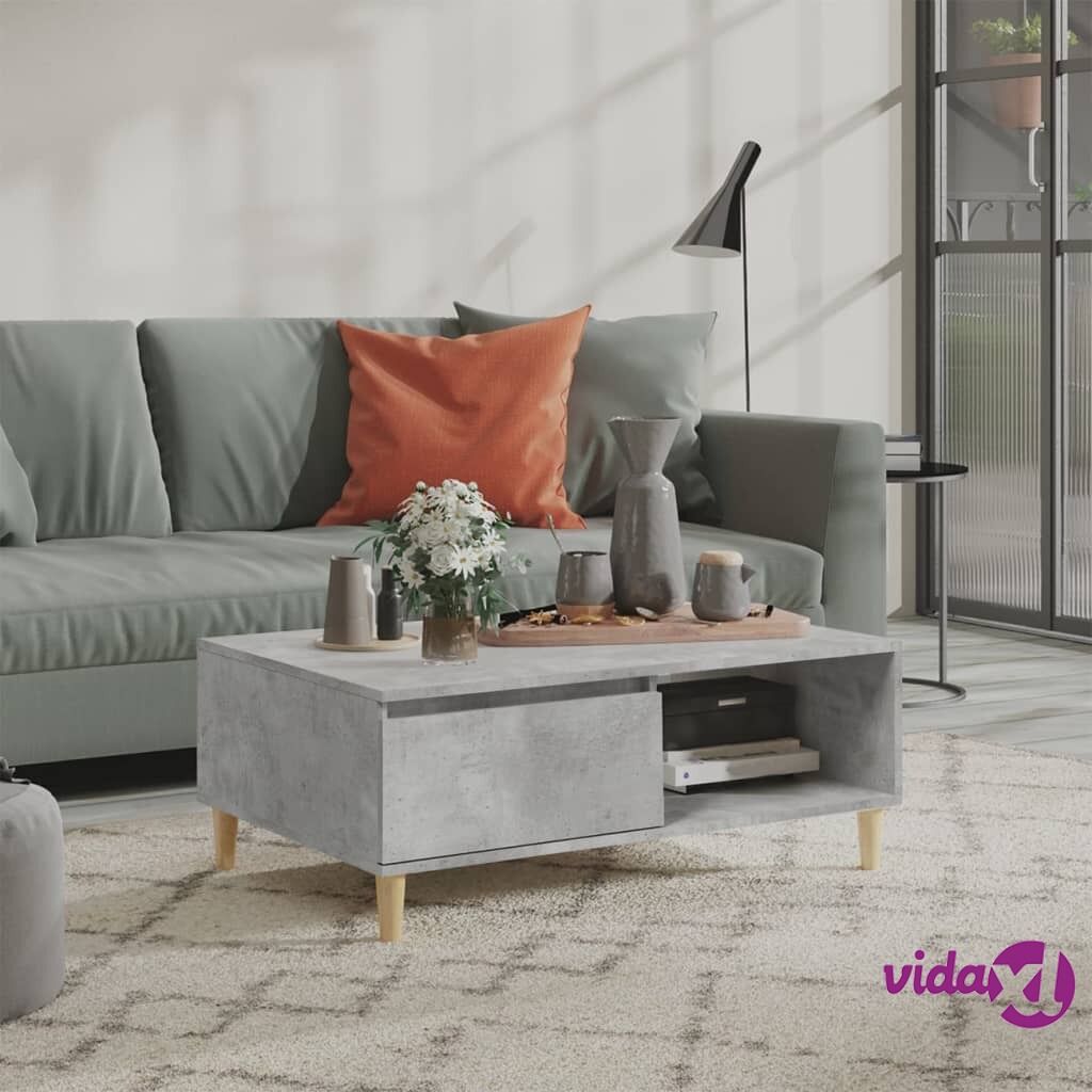 vidaXL Coffee Table Concrete Grey 90x60x35 cm Chipboard