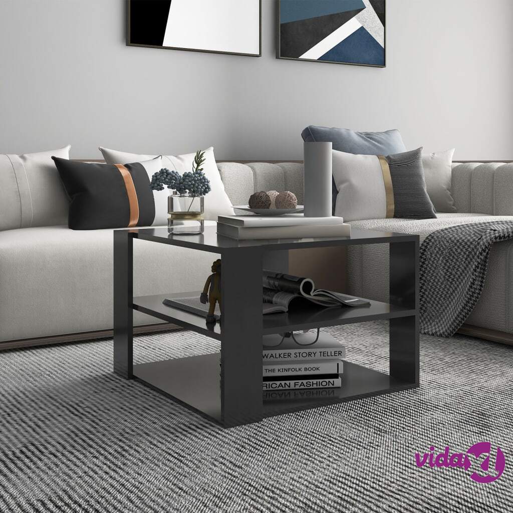 vidaXL Coffee Table Grey 60x60x40 cm Chipboard