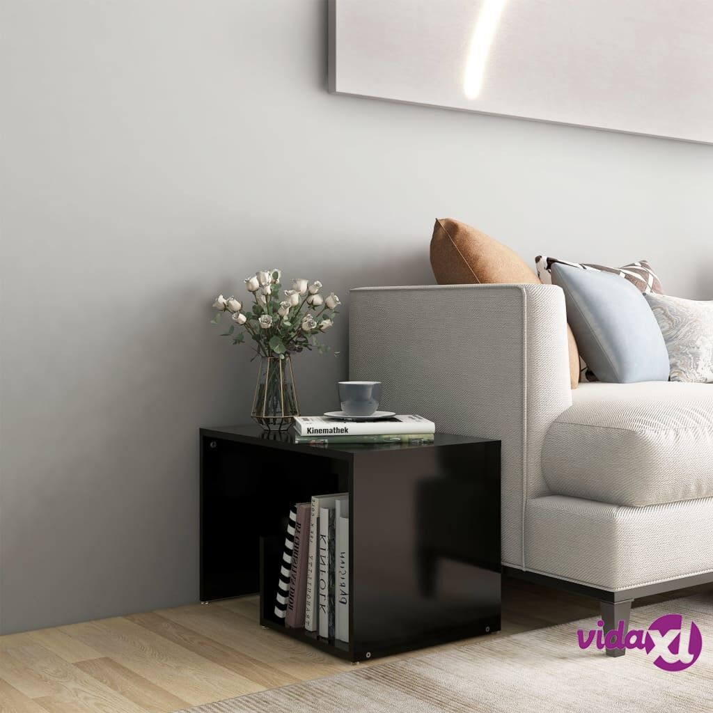 vidaXL Side Table Black 59x36x38 cm Chipboard