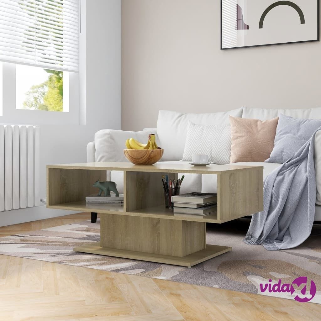 vidaXL Coffee Table Sonoma Oak 103.5x50x44.5 cm Chipboard