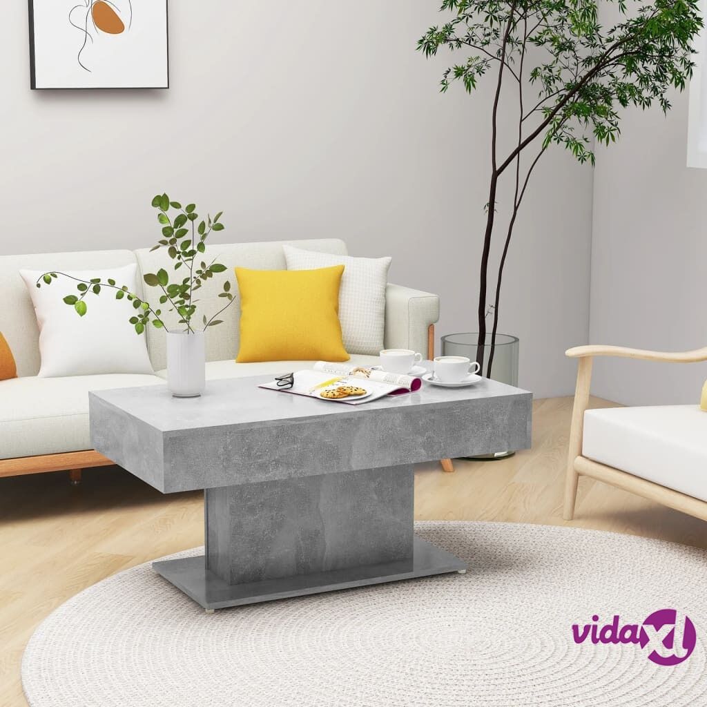 vidaXL Coffee Table Concrete Grey 96x50x45 cm Chipboard