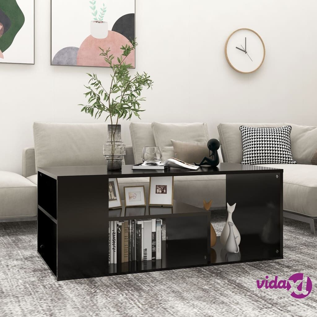 vidaXL Coffee Table Black 100x50x40 cm Chipboard