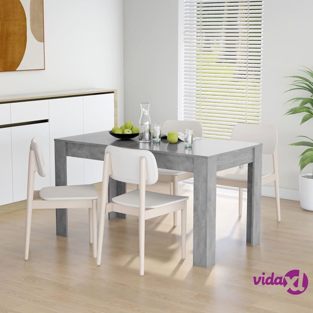 vidaXL Dining Table Concrete Grey 140x74.5x76 cm Chipboard