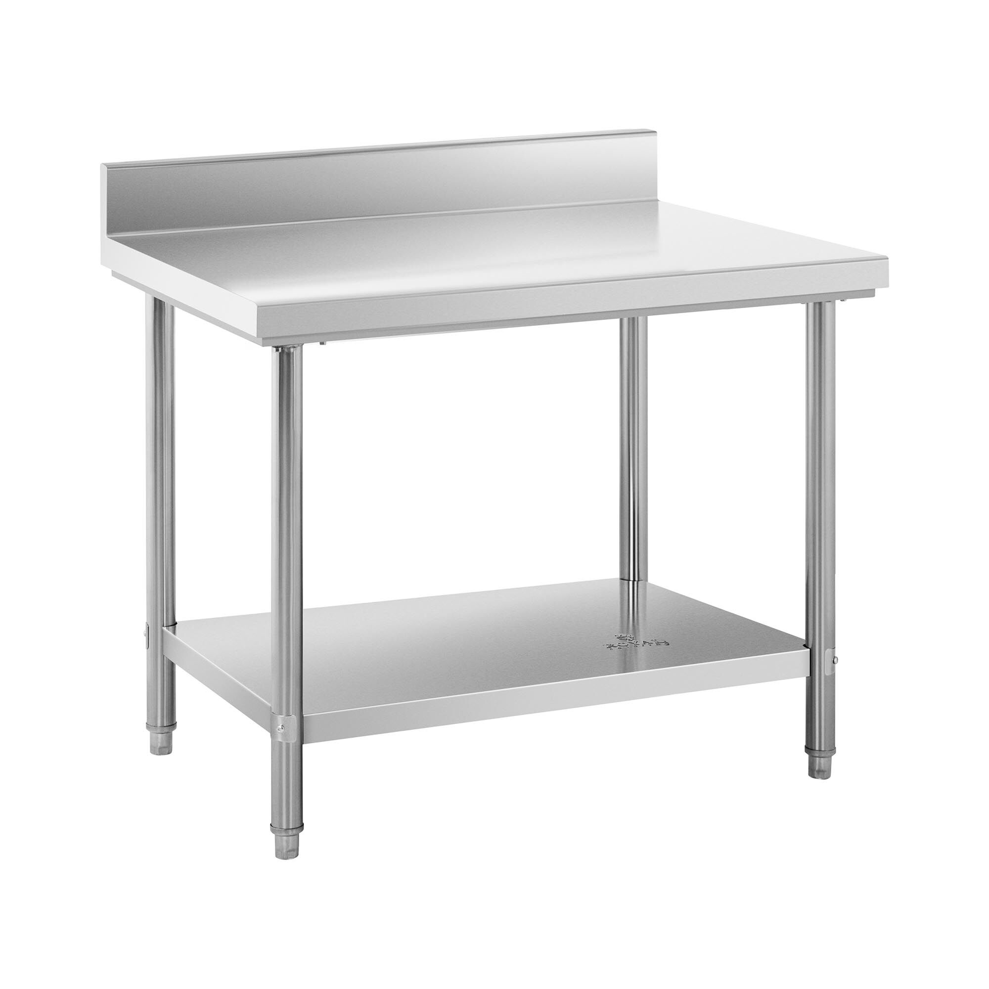 Royal Catering Table de travail inox - 100 x 70 cm - Dosseret - Capacité de 190 kg - Royal Catering RCAT-100/70-SP