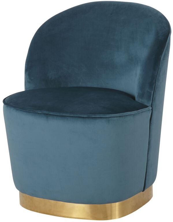 Maisons du Monde Fauteuil en velours bleu nuit