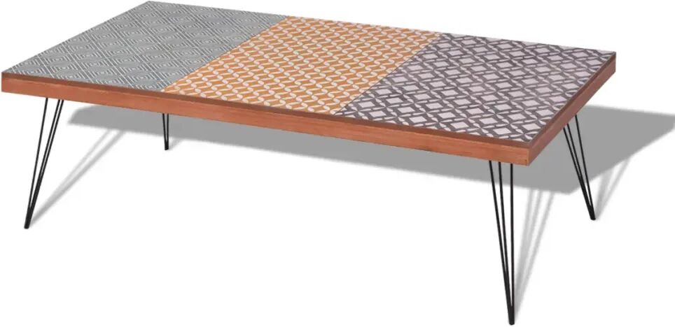 vidaXL Table basse 120 x 60 x 38 cm marron