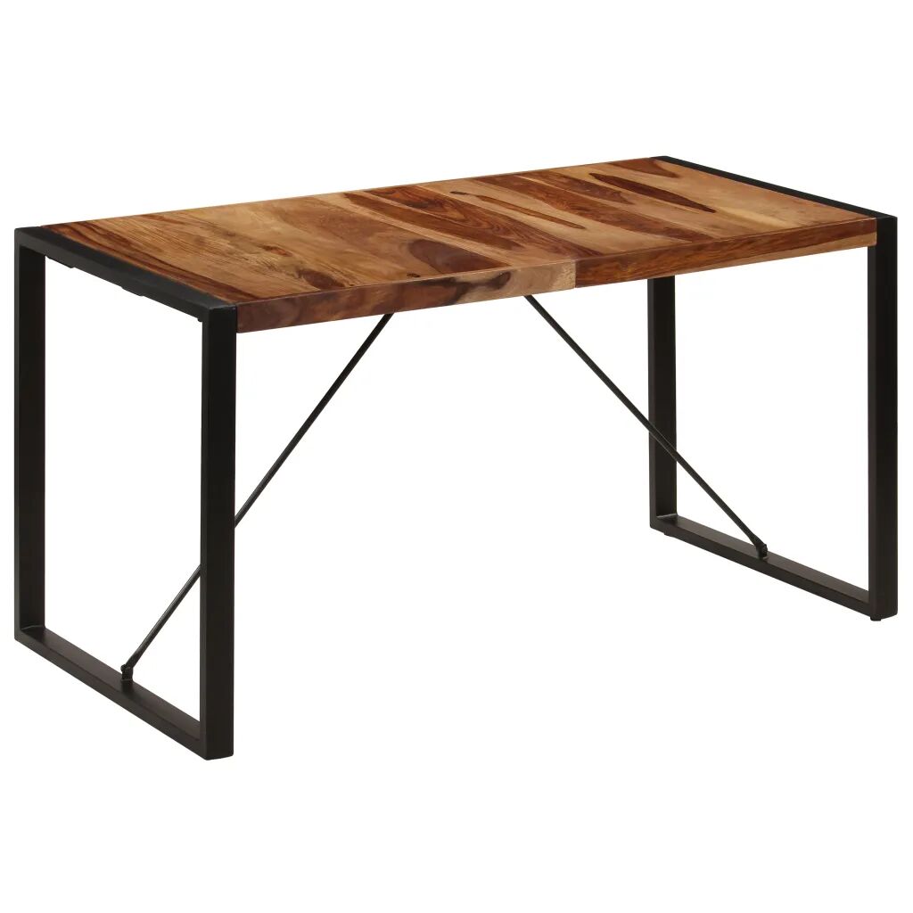 vidaXL Table de salle à manger 140x70x75 cm Bois de Sesham massif