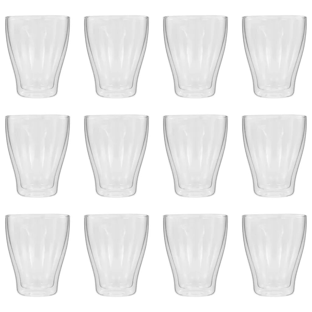 vidaXL Verres à latte macchiato double paroi 12 pcs 370 ml