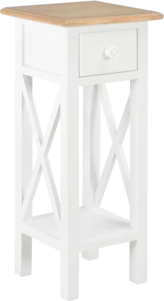 vidaXL Table d'appoint Blanc 27 x 27 x 65,5 cm Bois