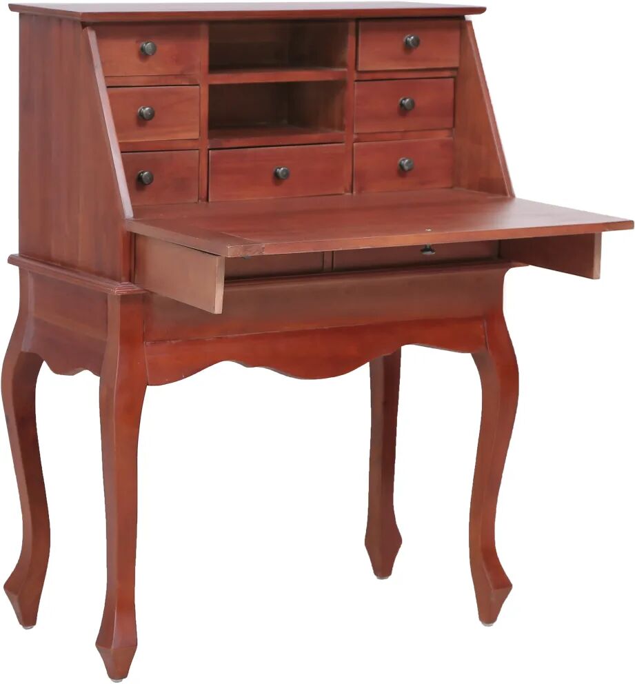 vidaXL Bureau secrétaire Marron 78x42x103 cm Bois d'acajou massif