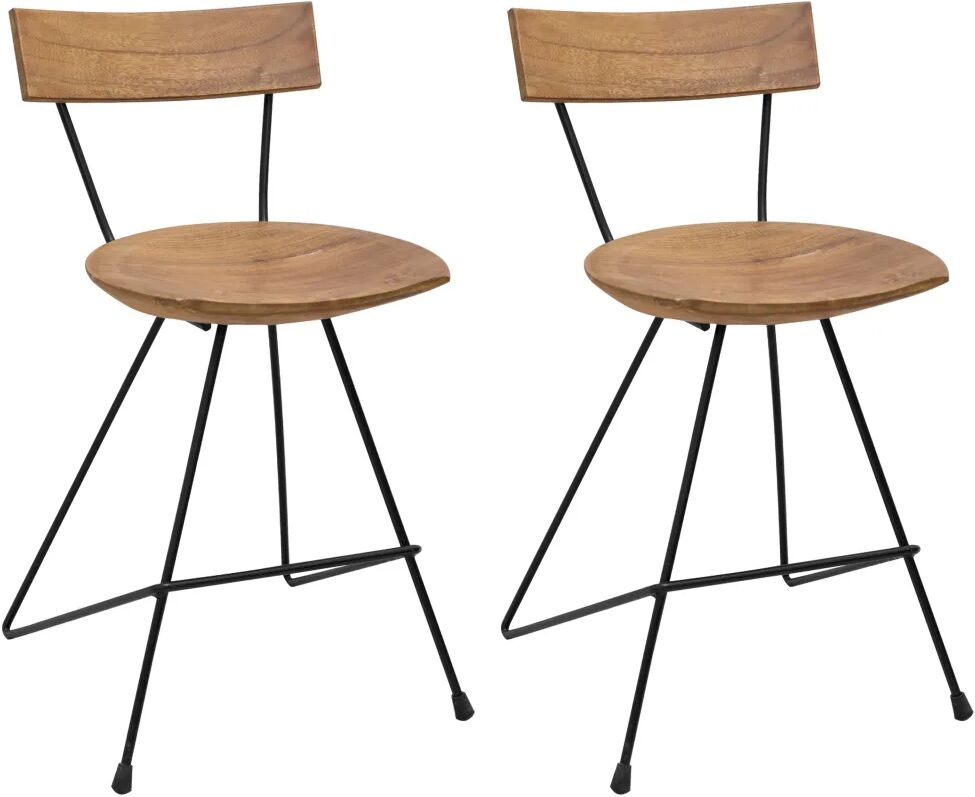 vidaXL Chaises de salle à manger 2 pcs Bois de teck massif