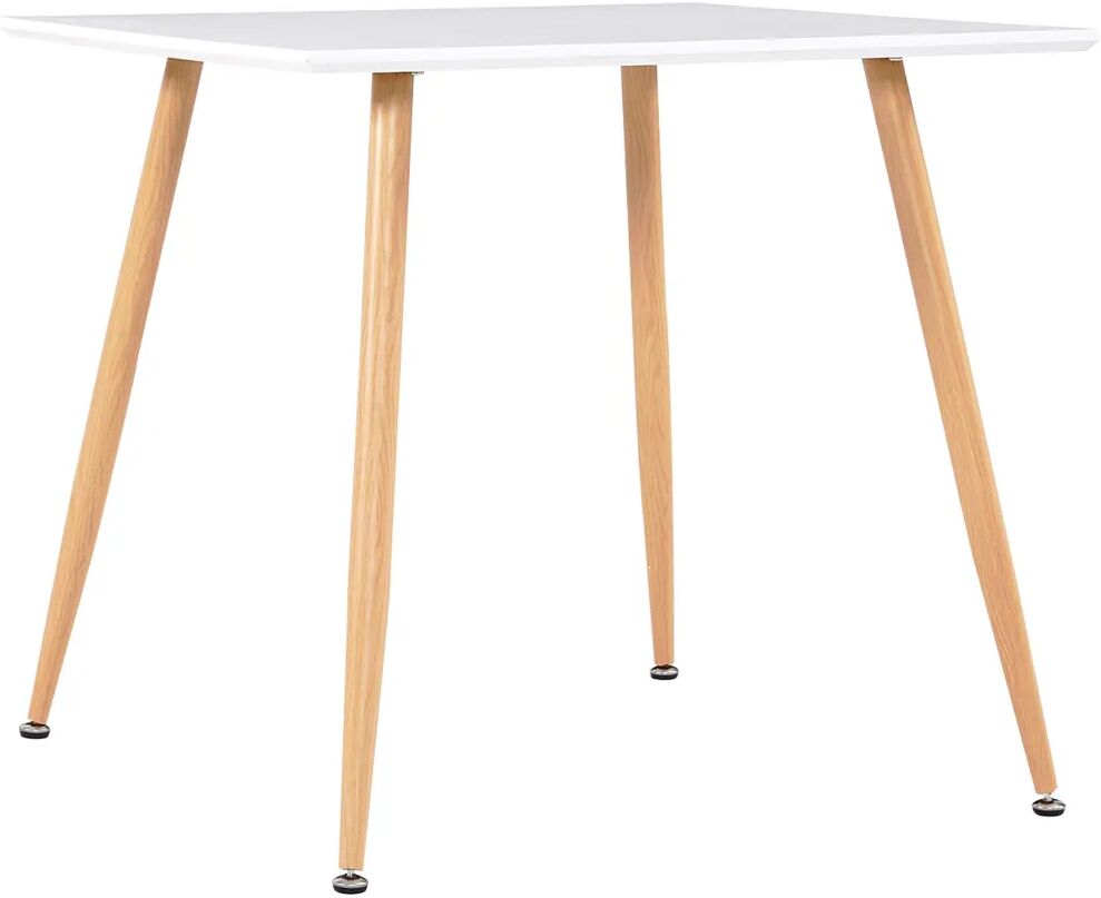 vidaXL Table de salle à manger Blanc et chêne 80,5x80,5x73 cm MDF