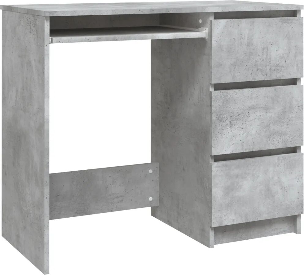 vidaXL Bureau Gris béton 90x45x76 cm Aggloméré