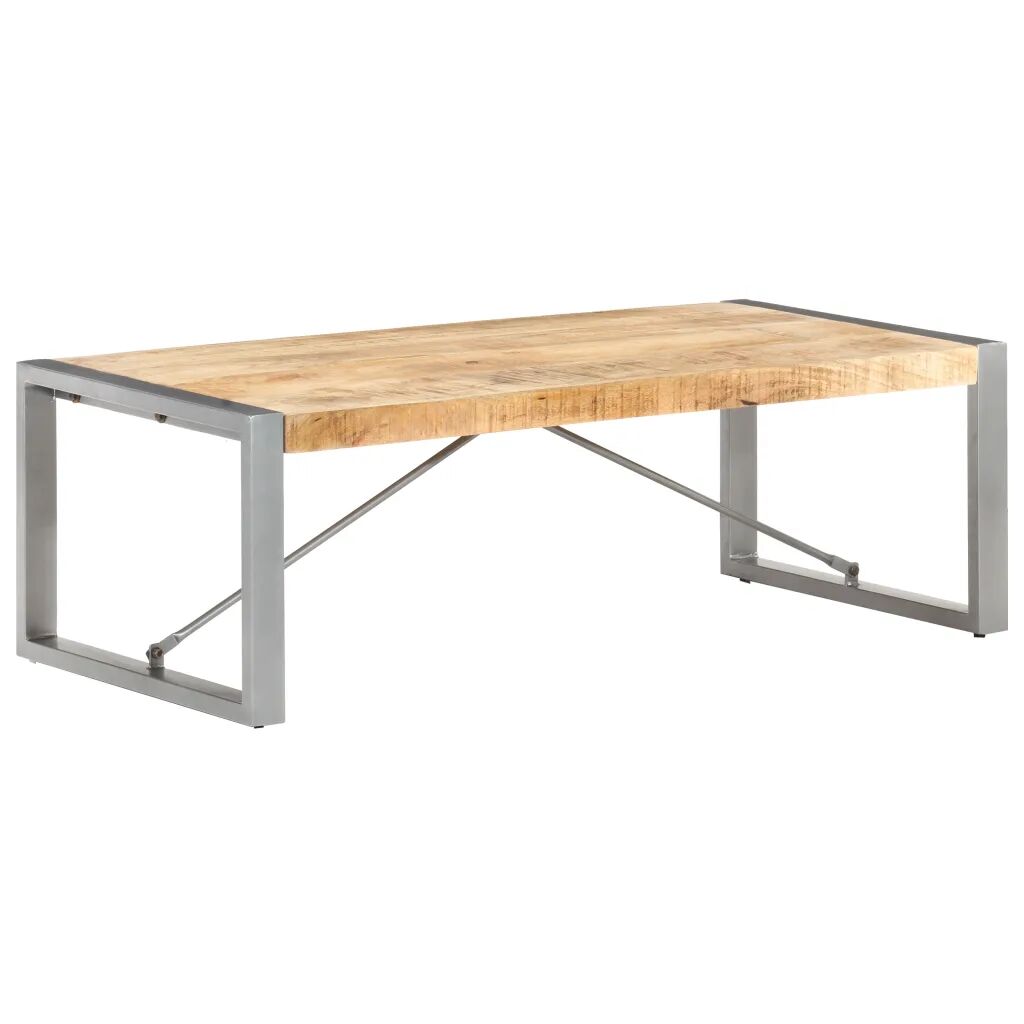 vidaXL Table basse 120x60x40 cm Bois de manguier brut