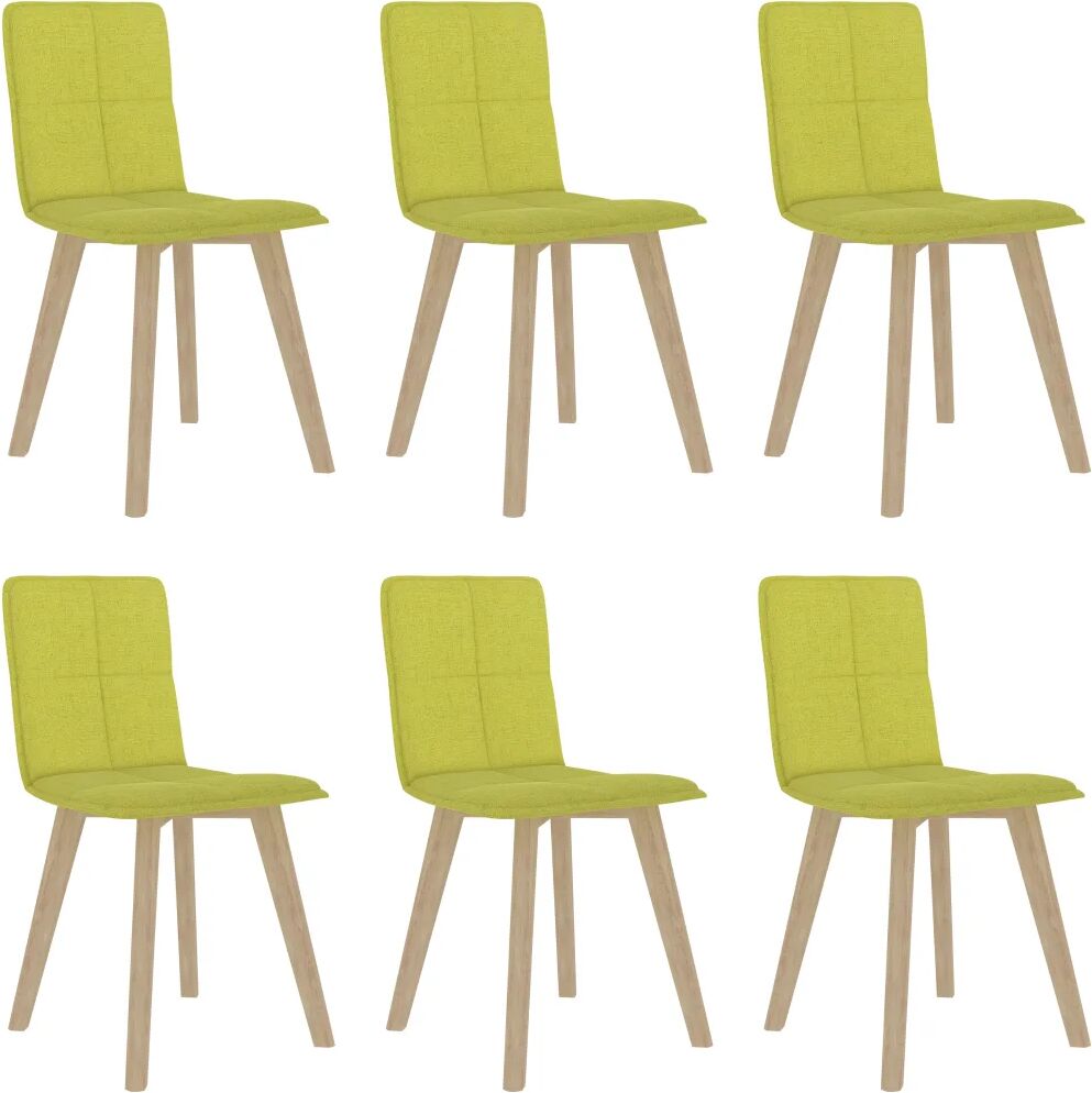 vidaXL Chaises de salle à manger 6 pcs Jaune moutarde