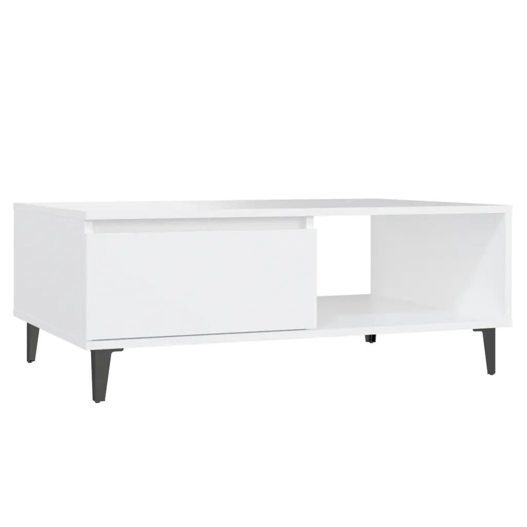 vidaXL Table basse Blanc 90x60x35 cm Aggloméré