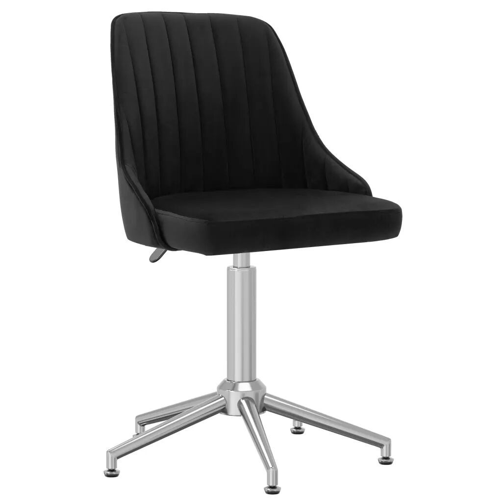 vidaXL Chaise pivotante de salle à manger Noir Velours