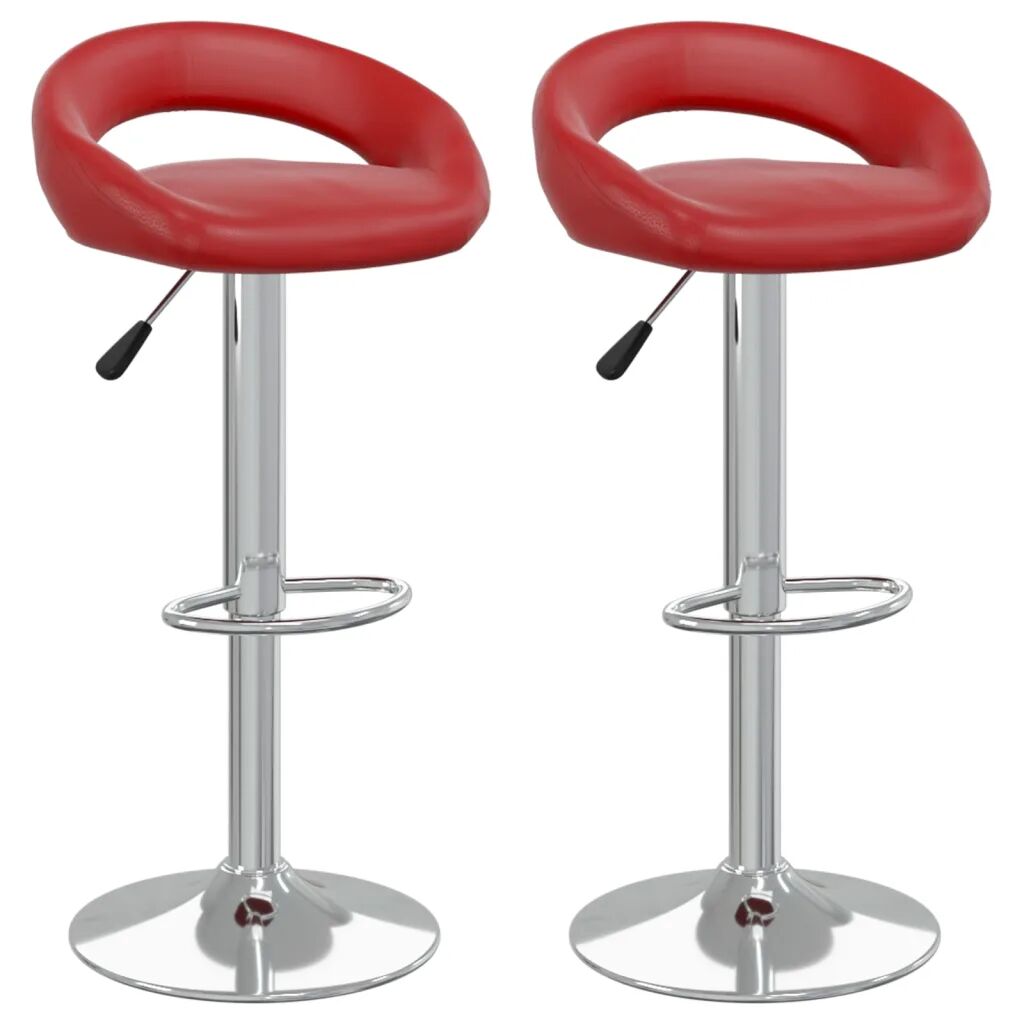 vidaXL Tabourets de bar 2 pcs Rouge bordeaux Similicuir