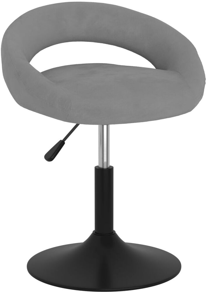 vidaXL Tabouret de bar Gris clair Velours