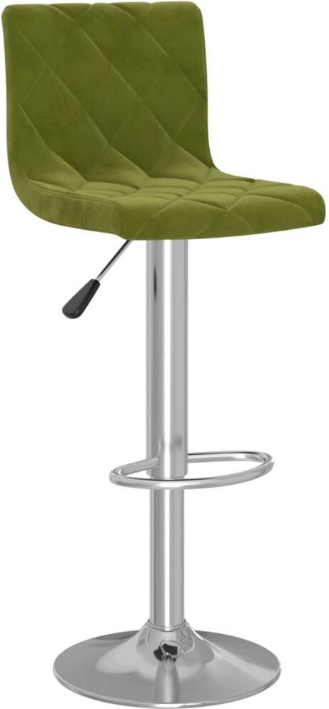 vidaXL Tabouret de bar Vert clair Velours